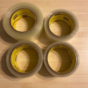 4 rolls 2 inch wide scotch packing tape USA made